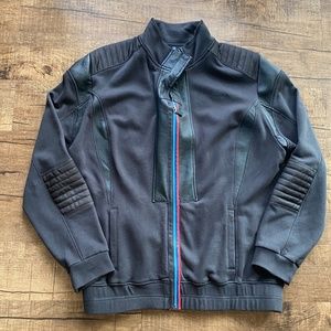 BMW M SERIES Zip Up Fleece Jacket with Pleather details, XXL